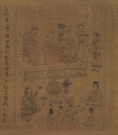 The Classic of Filial Piety, ca. 1085. af Li Gonglin