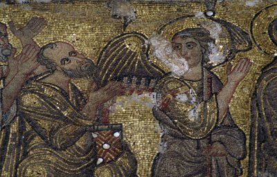 Angel, detalje af mosaikkerne i Fødselsbasilikaen (Unescos verdensarvsliste, 2012), Betlehem, Palæstina af Unbekannt Unbekannt