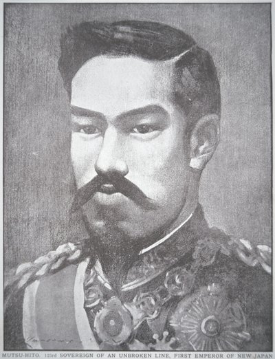 Kejser Mutsuhito af Japan (litografi) af Unbekannt Unbekannt