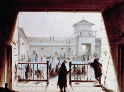Fort Laramie, af Alfred Jacob Miller (1810-1874), akvarel, USA af Unbekannt Unbekannt