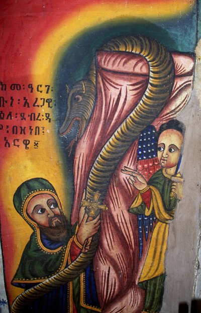 Fresco i Church of St Mary of Zion (1600-tallet), Aksum (Unescos verdensarvsliste af Unbekannt Unbekannt