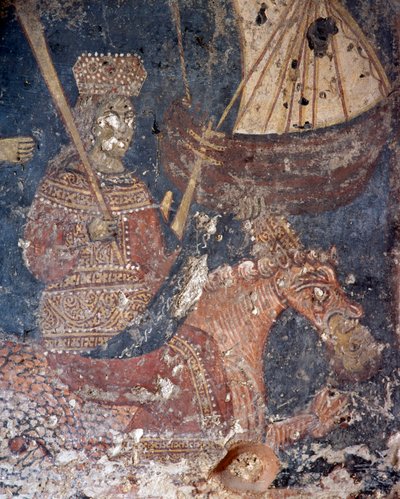 Fresco i kirken i Deliana, Kreta, Grækenland (foto) af Unbekannt Unbekannt