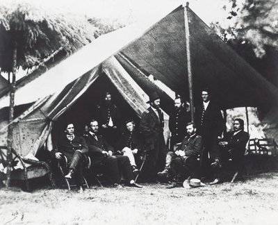 General Ulysses Grant og hans stab ved City Point, sommeren 1864, amerikansk borgerkrig, USA af Unbekannt Unbekannt