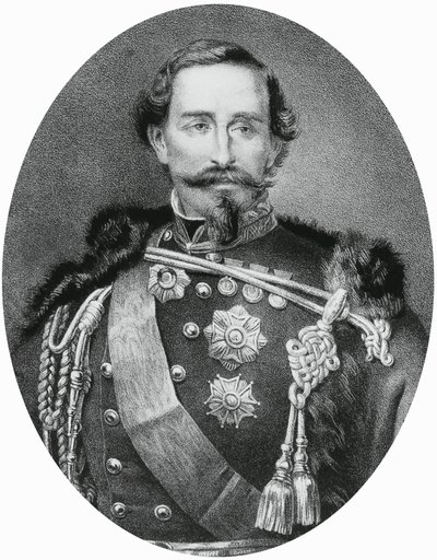 Portræt af Alfonso Ferrero della Marmora (1804-1878), italiensk general og politiker, kobberstik af Unbekannt Unbekannt