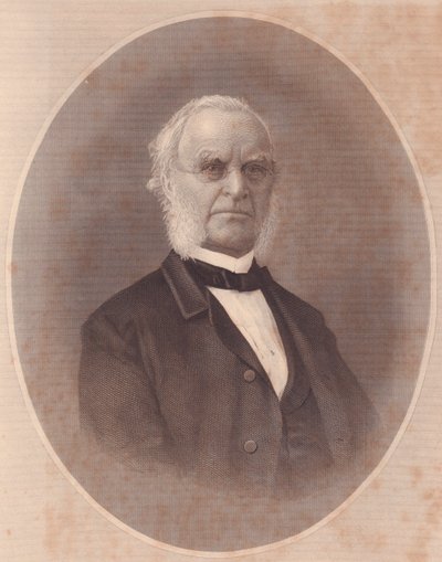 Portræt af den amerikanske metodistbiskop Joseph Holdich (1794-1893), gravering fra ladies Repository, USA, omkring 1870 af Unbekannt Unbekannt