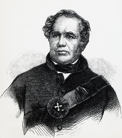 Portræt af Eleazar Williams (1788-1858), anglikansk præst, svigagtigt hævdede at være den tabte Dauphin af Frankrig, gravering af Unbekannt Unbekannt
