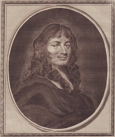 Portræt af den engelske politiker Sir William Temple (1628-1699), kobberstik af John Goldar (1729-1795) fra maleri af P Lely af Unbekannt Unbekannt