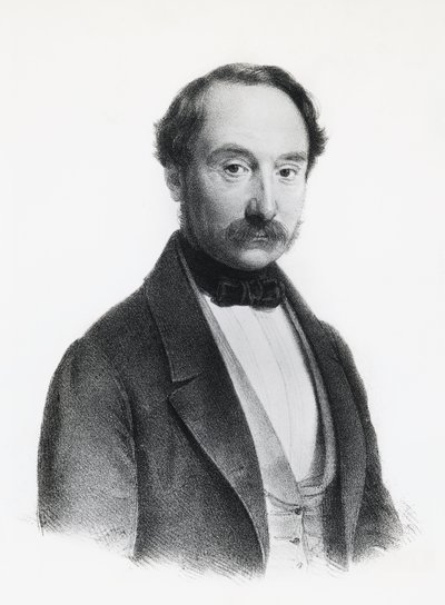 Portræt af Francesco Rizzoli (1809-1880), italiensk politiker, læge og kirurg, gravering af Unbekannt Unbekannt