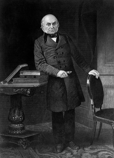 Portræt af John Quincy Adams (1767-1848), amerikansk politiker og diplomat, der var USA