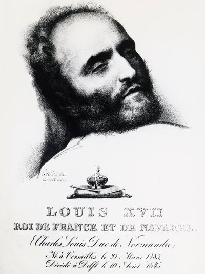 Portræt af Karl Wilhelm Naundorff (1785-1845), den mest berømte og stædige af de mange, der hævdede at være Frankrigs Dauphin, på sit dødsleje i Delft, 12. august af Unbekannt Unbekannt