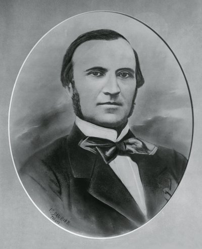 Portræt af Severino Grattoni (1815-1876), italiensk arkitekt og ingeniør, gravering af Unbekannt Unbekannt