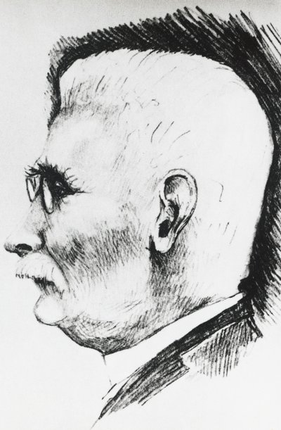 Profilportræt af Henri Louis Le Chatelier (1850-1936), fransk kemiker og metallurg, gravering af Unbekannt Unbekannt