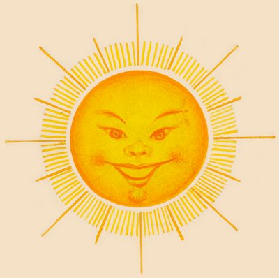 Smilende sol, tegning af Unbekannt Unbekannt