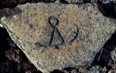 Stengravering, Puako Petroglyph Archaeological District, Island of Hawaii, USA af Unbekannt Unbekannt