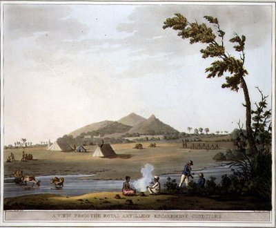 En udsigt fra Royal Artillery Encampment, Conditore, plade 37 fra 