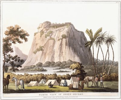 North View of Shole Ghurry, 1805dani af Lieutenant James Hunter