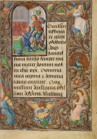 Charles den Dristige præsenteret af Saint George af Lieven van Lathem