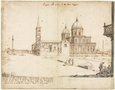 Atten udsigter over Rom: Basilikaen Santa Maria Maggiore af Lievin Cruyl