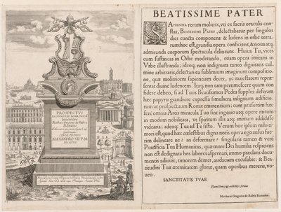 Frontispice fra "View of the Insignia of the City of Rome" af Lievin Cruyl