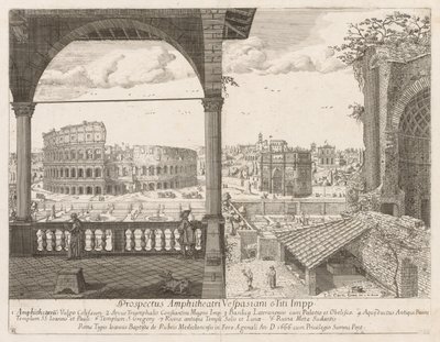 Colosseum of Arco di Costantino fra prospektet fra Locurum of the City of Rome, 1666. af Lievin Cruyl