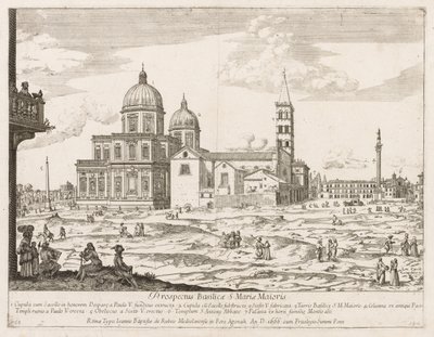 Santa Maria Maggiore fra "View of the Landmarks of the City of Rome" af Lievin Cruyl