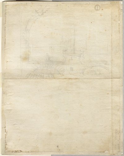 Skitse til San Giovanni in Laterano verso, 1664. af Lievin Cruyl