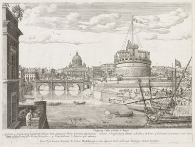 St Angelo fra Prospectus Lourum Urbis Romae Insignium, 1666 af Lievin Cruyl