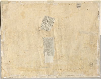 Sporing af en springvand fra Recto og skitser af to ansigter verso, 1665. af Lievin Cruyl