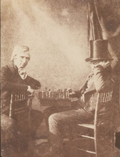 Skakspillerne, ca. 1845. af Likely by Antoine François Jean Claudet.