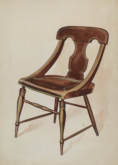 Stol malet, ca. 1937. af Lillian Causey