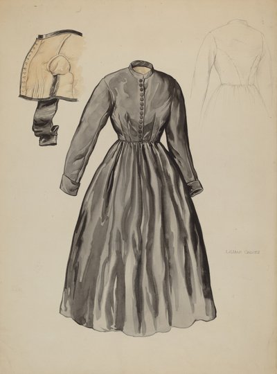 Quaker kjole, ca. 1937. af Lillian Causey