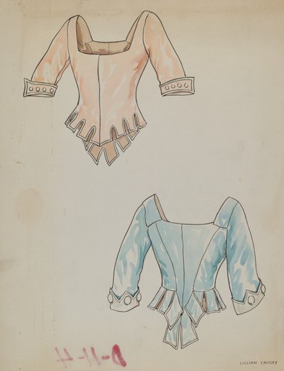 Satin bodice, ca. 1938. af Lillian Causey
