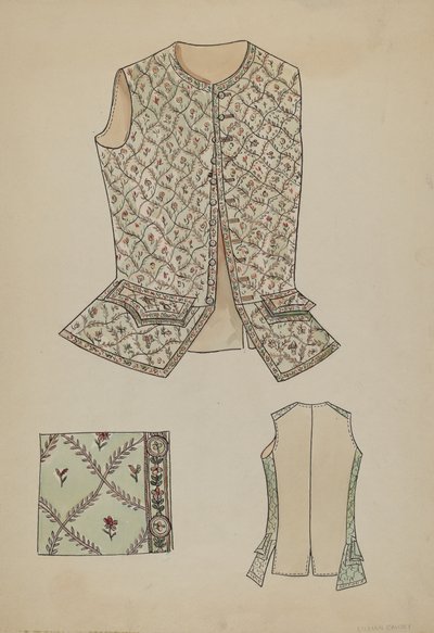 Vest, 19351942. af Lillian Causey