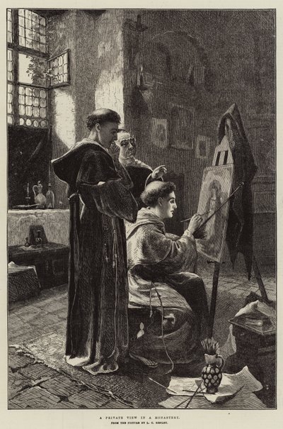 En privat udsigt i et kloster af Lionel Charles Henley