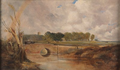 A Rainbow - Udsigt over Stour af Lionel Constable