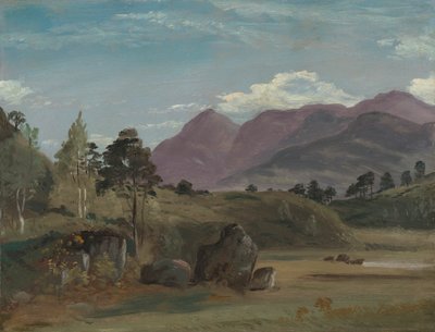 Bjerglandskab, muligvis i Lake District af Lionel Constable