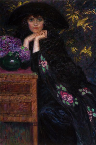 Figur af kvinde Portræt af Violette, 1920. af Lionne