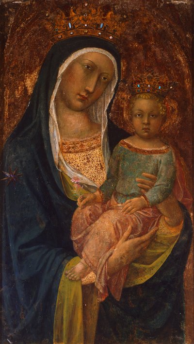 Madonna med barn af Lippo Vanni (aktiv fra 1344 til 1375), Parish Church of Radicondoli, Siena af Lippo Vanni