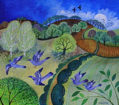 Flight, 2009, (akryl på papir) af Lisa Graa Jensen