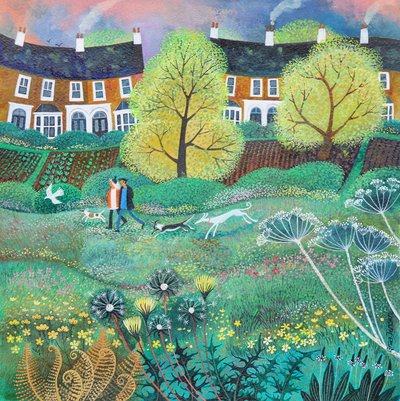 Grønt bælte, 2019, (akryl på papir) af Lisa Graa Jensen