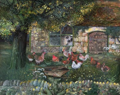 Hen House, 1988 (blæk, gouache) af Lisa Graa Jensen