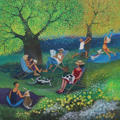 Lady in Pink, 2015 (akryl på papir) af Lisa Graa Jensen