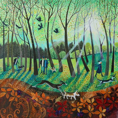Morning Rays, 2016, (akrylblæk på papir) af Lisa Graa Jensen