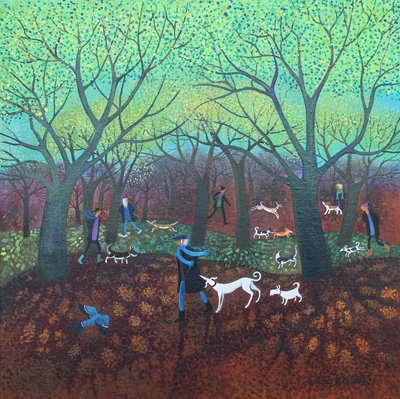 Spring Walk, 2024 (akryl på lærred) af Lisa Graa Jensen