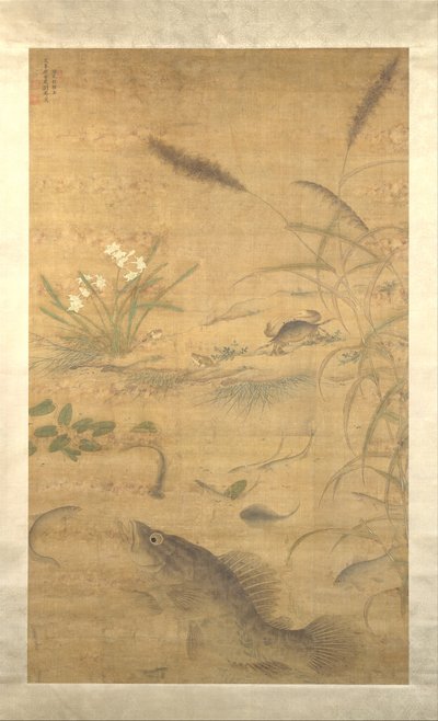 Blomster, fisk og krabber, midten af 1500-tallet. af Liu Jie