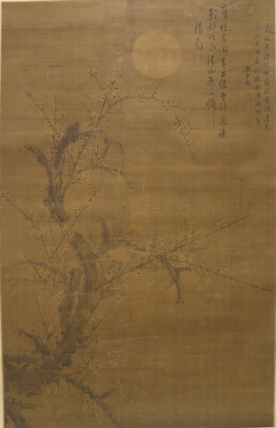 Blomstrende blomme i måneskin og sne, 1500-tallet. af Liu Shiru