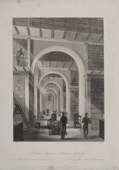 British Museum, Holborn, ca. 1850 (gravering) af Llewellyn (after) Jewitt