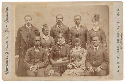 Universitetssangere fra New Orleans, ca. 1879 (foto) af Llewellyn A. Sawyer