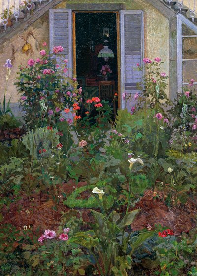 Triptykon eller have i blomst af Llewelyn Lloyd