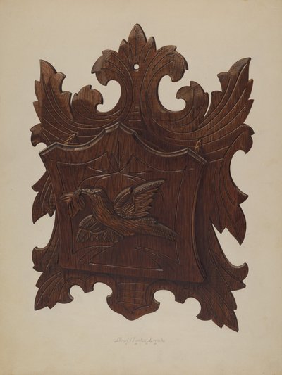 Vægstativ til aviser, 1939. af Lloyd Charles Lemcke
